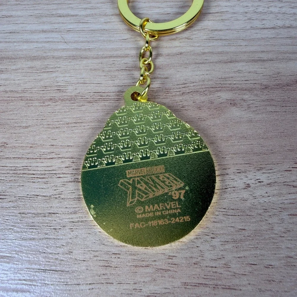 Loungefly Marvel Studios X-Men Wolverine Keychain Gold 97 Enamel Key Ring Clip‎
